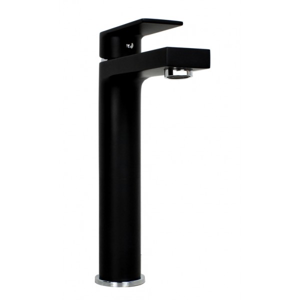 Adrian-style Matte Black Solid Brass Single-hole Lever Bathroom Vanity Lavatory Faucet